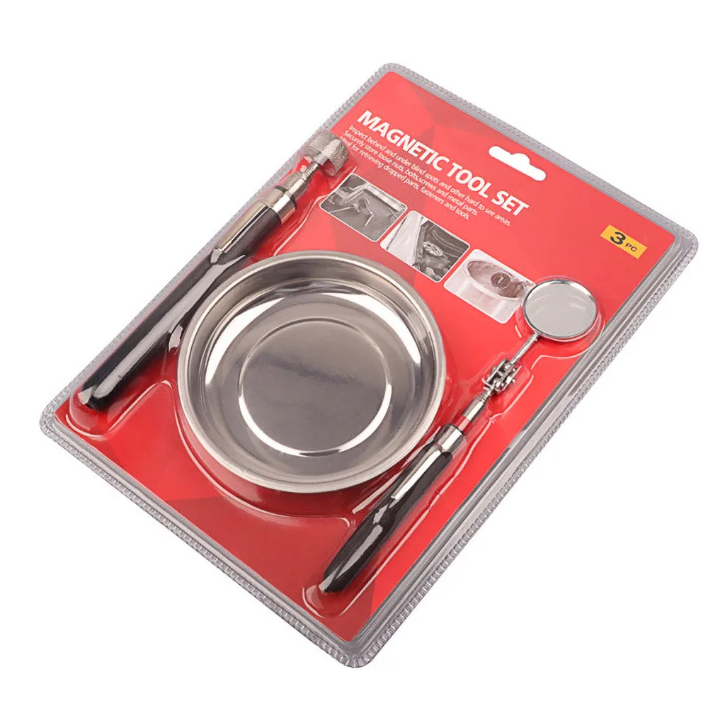 

Magnetic Metal Parts Tray Bowl Storage Garage Dish Nut Screw Bolt Holder kitchen gadgets handy stainless steel magnetic tray#10