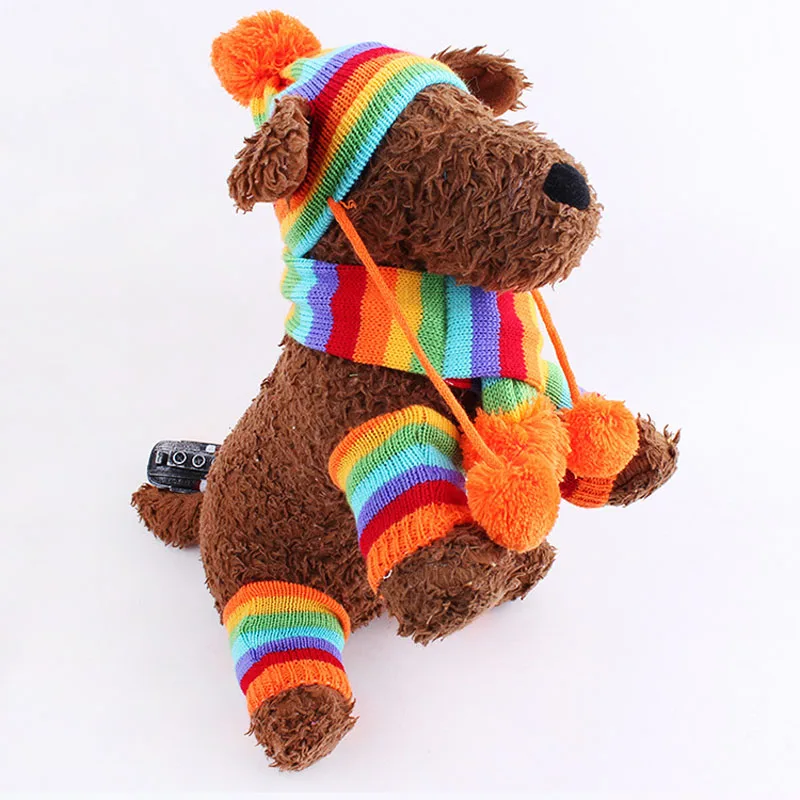 Pawstrip, 3 цвета, вязаная собачья шапка, шарф, набор, мягкие гетры, одежда для щенков, зимняя теплая одежда для собак, для маленьких собак, XS-L