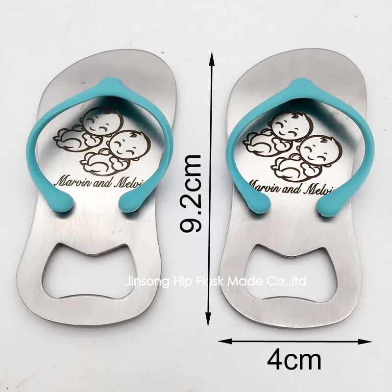100 шт. персонализированные гость подарок сувениры и подарки-жених и невеста показать имя на Топ Флип-флоп открывалка для бутылок
