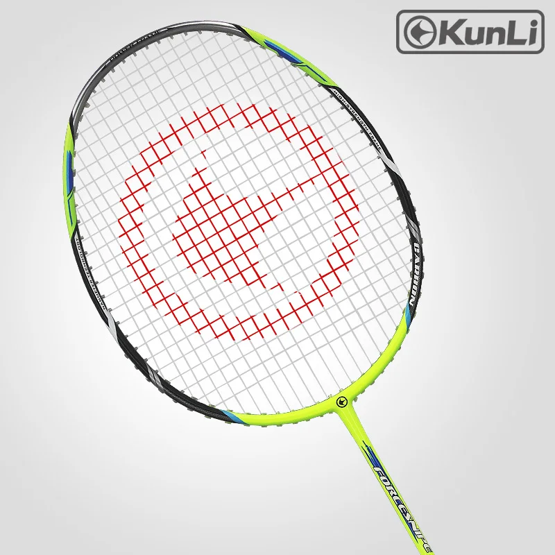 

original KUNLI official badminton racket 5U 79g FORCE79 blue green carbon Ultra light attack racket professional feather racket