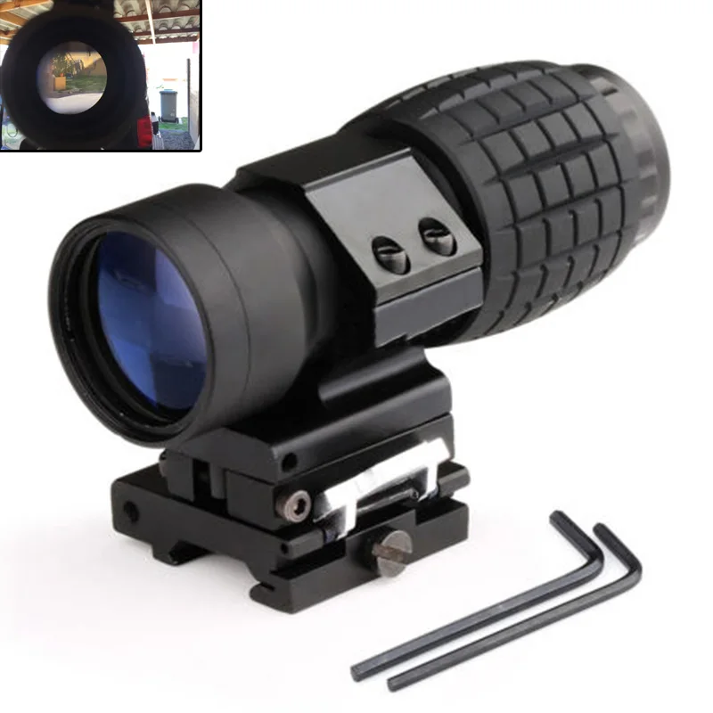 

Tactical Aim Optic sight 3X Magnifier Scope Compact Hunting Riflescope Sights with Fit for 20mm Rifle Gun Rail Mount