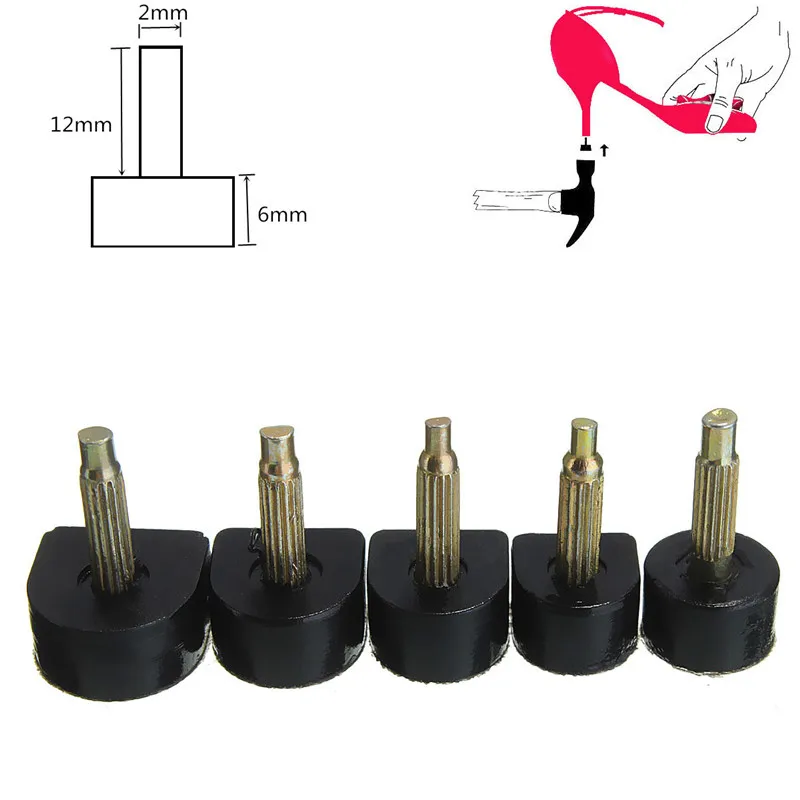 60 шт., 5 размеров, металлический прочный материал, черные туфли на высоком каблуке с шипами, туфли для ремонта, сменные наконечники, цена