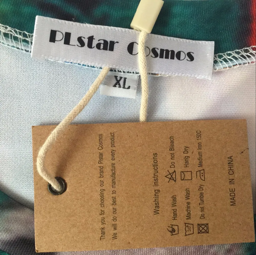Летняя футболка PLstar Cosmos 2019 в новом стиле с фонариками красочная психоделическая