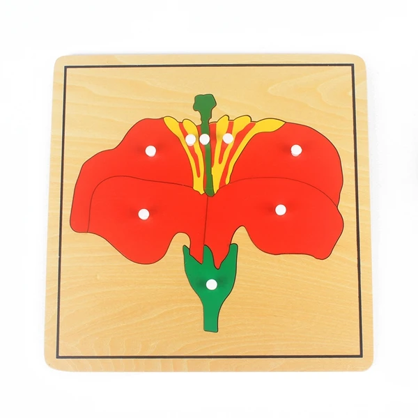 Baby Toy Kids Montessori Flower/Plant/AnimalsPuzzle for Children Wood for Early Childhood Education Preschool Training Learning 7