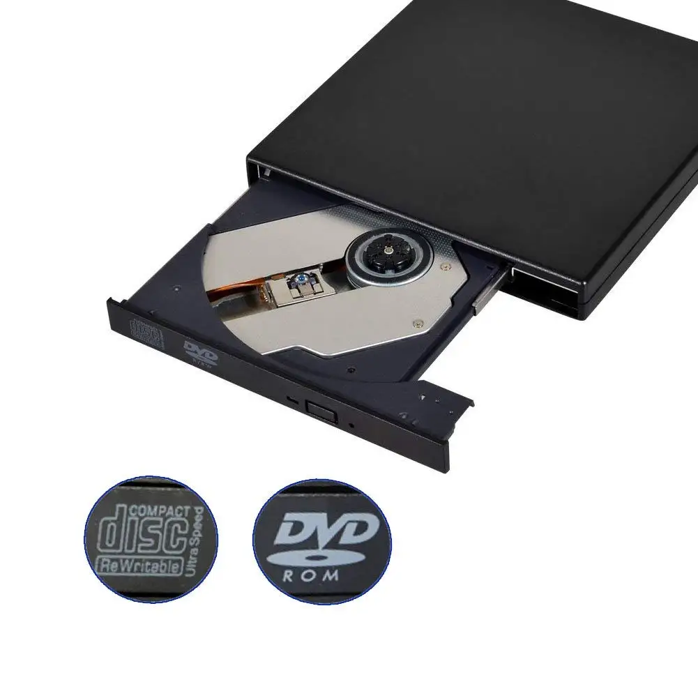 Внешний оптический привод USB 2,0 DVD/CD-плеер DVD-Rom для Mac Windows xp 7 8 10, ультра ноутбук ПК настольный компьютер