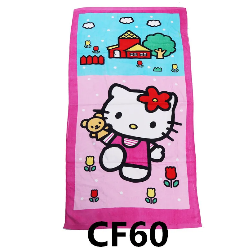 75*150 см, голубое, розовое полотенце с рисунком HELLO KITTY, детское банное полотенце, детское пляжное банное полотенце, бикини для девочек с рисунком принцессы