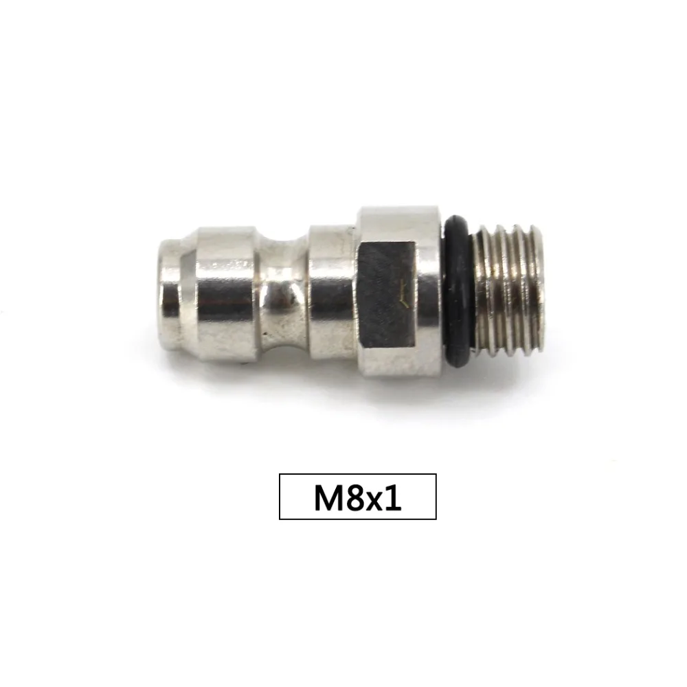 

PCP Airforce Paintball Pneumatic Quick Coupler 8MM M8x1 Male Plug Adapter High Pressure Air Refilling Fittings Stainless Steel