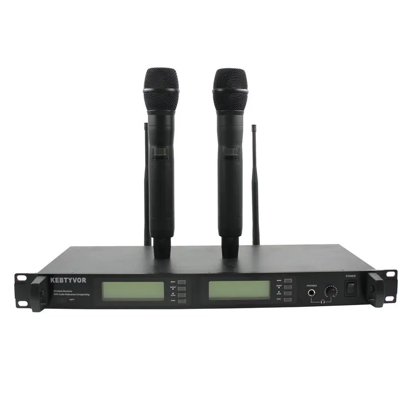 

UR24D professional UHF PLL true diversity wireless microphone , dual wireless microphone