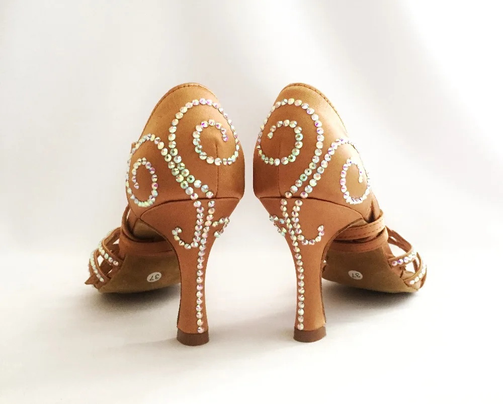 Женские кроссовки для танцев, сальсы, латинские танцы, обувь для джаза, женские бальные туфли со стразами, Самба, танго, обувь для танцев