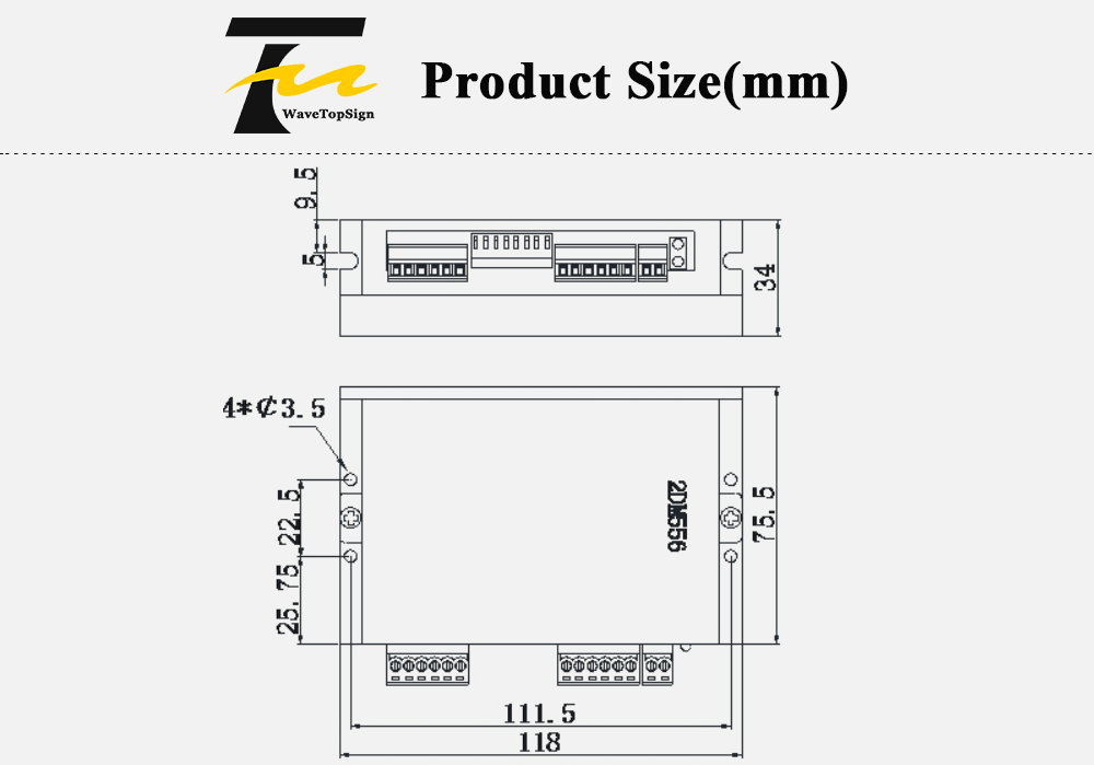 JMC 2 фазы шаговый двигатель драйвер 2DM556 входное напряжение 24-60VDC ток 5.6A адаптационный двигатель 57 86