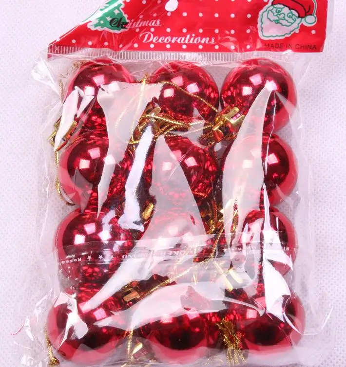 Adornos de bolas de árbol de Navidad con cuerdas árbol de Navidad colgante fiesta ornamento decoración de Navidad 30mm suministros de fiesta Adornos de bolas de árbol de Navidad con cuerdas árbol de Navidad colgante fiesta ornamento decoración de Navidad 30mm suministros de fiesta