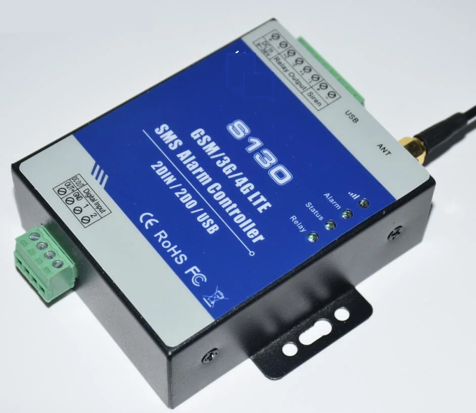 

S150 Supporting 3V SIM Card 8 Dry Contact, NC,NO,EOL. USB Security Alarm System GSM SMS Remote Controller Alarm