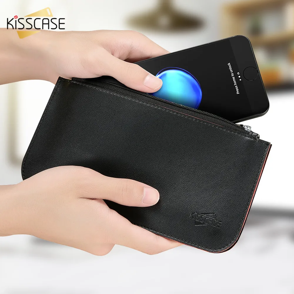 Универсальный кожаный чехол кошелек KISSCASE для iPhone 7 8 6 6s Plus 5 se карт Xiaomi Redmi Note