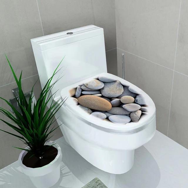 PVC European and American 3d animal wall sticker toilet bathroom decorative decals stickers on the toilet seat mural wallpaper