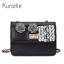 

KUNZITE Noble Diamonds Beach Bag Luxury Handbags Women Bag Designer Flowers Shoulder Bag Mini Soft Crossbody Bags for Women 2018