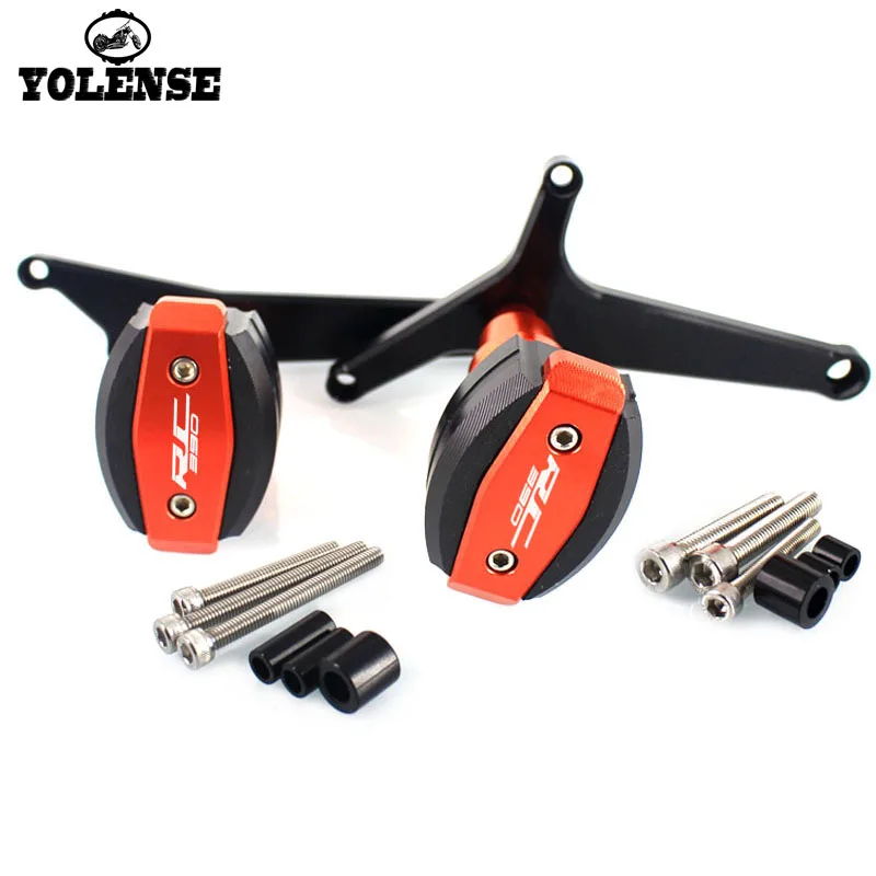 

For KTM RC390 RC 390 2014-2017 2016 Motorcycle Falling Protection Frame Slider Fairing Guard Anti Crash Pad Protector Orange
