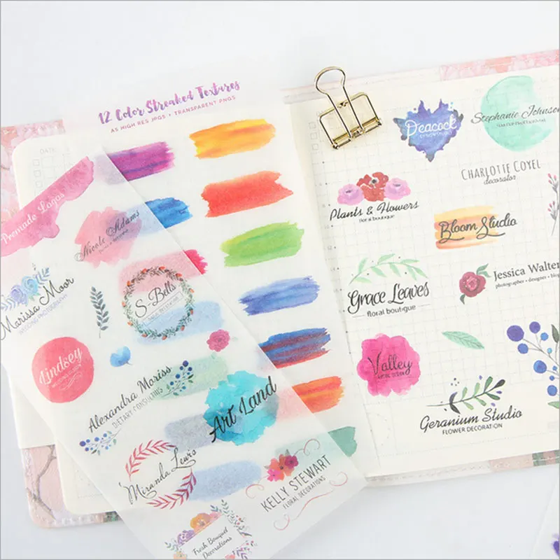 

6pcs/lot Beautiful watercolor children Paper diy Decorative Sticker Diary Album Label Sticker Scrapbooking Sticker Stationery