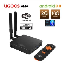 UGOOS AM6 4K Smart TV Box Amlogic S922X 2GB DDR4 16GB Android 9.0 Set Top Box 1000M BT5.0 2.4G 5G WIFI Media Player Android Box UGOOS AM6 4K Smart TV Box Amlogic S922X 2GB DDR4 16GB Android 9.0 Set Top Box 1000M BT5.0 2.4G 5G WIFI Media Player Android Box