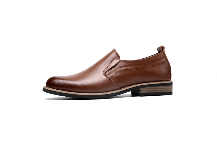 Мужская обувь из спилка; Повседневная обувь в деловом стиле; модные удобные водонепроницаемые однотонные Лоферы без шнуровки; Мужская обувь; OL013