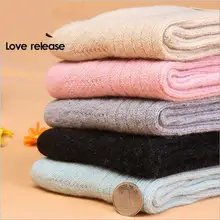 6 пар/лот Для женщин Носки для девочек Мода г. Для женщин Носки для девочек одноцветное шерсть кролика Для женщин утолщение теплый носок Зимние Носки для девочек W12