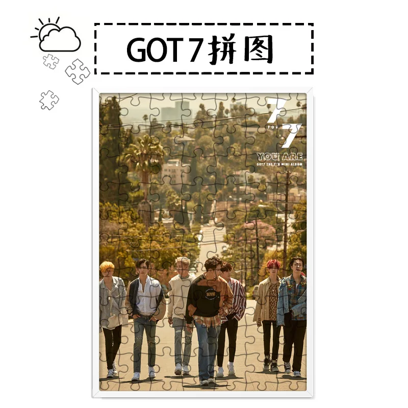 

[MYKPOP]GOT7 YOU ARE 7 OF 7 Puzzles 120pcs With a Photo Frame Desk Decoration KPOP Fans Collection SA18080707