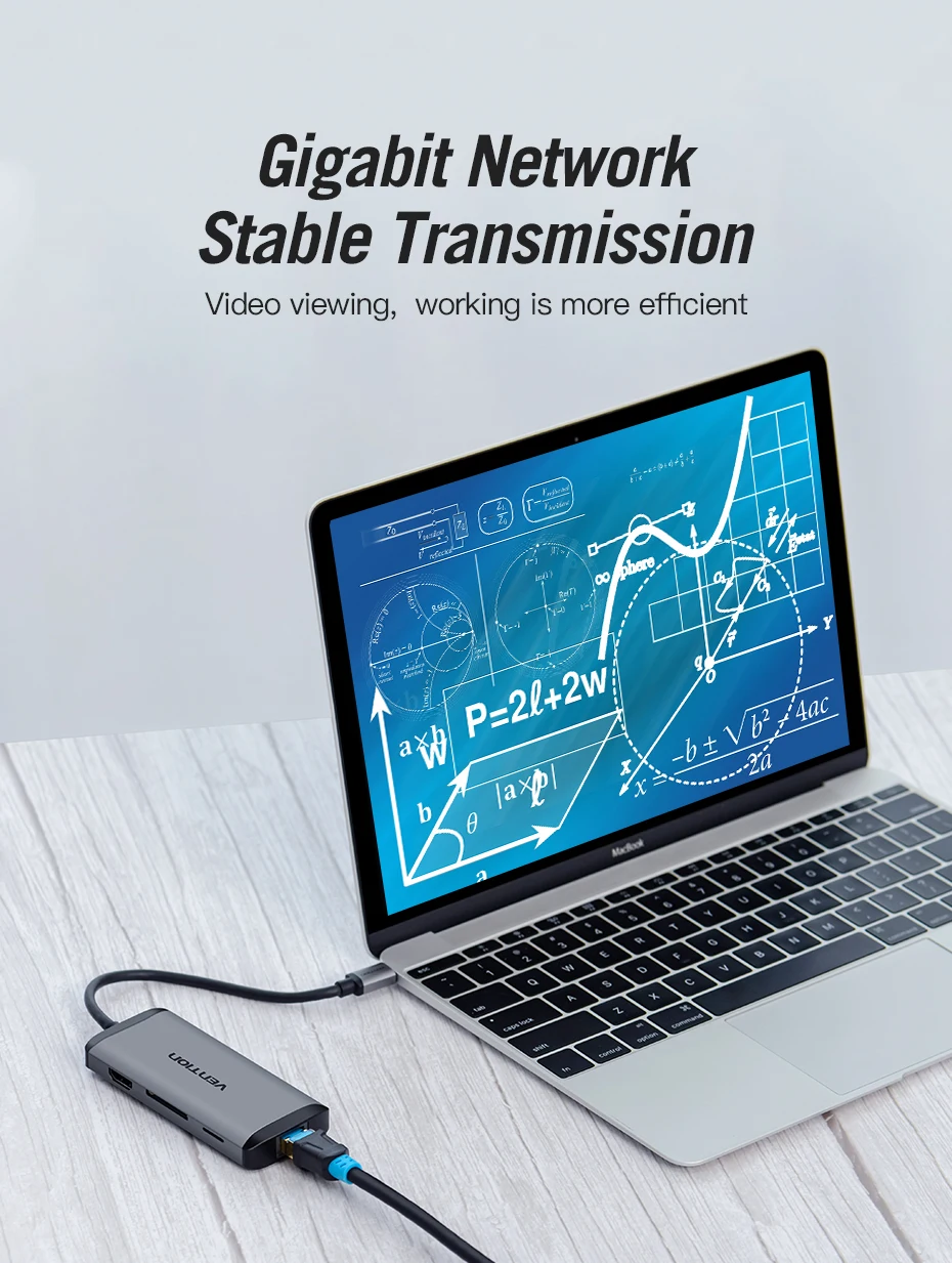 Vention Thunderbolt 3 док-станция USB 3,0 type C к HDMI USB концентратор RJ45 для MacBook Pro nintendo huawei P30/P20 samsung usb c адаптер