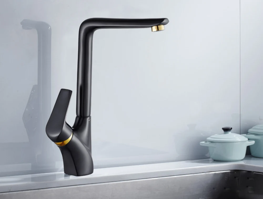 Paint Black Brass Kitchen Faucet accessories Cozinha Swivel Spout Kitchen Sink Crane Water Faucet Tap Paint Black Brass Kitchen Faucet accessories Cozinha Swivel Spout Kitchen Sink Crane Water Faucet Tap