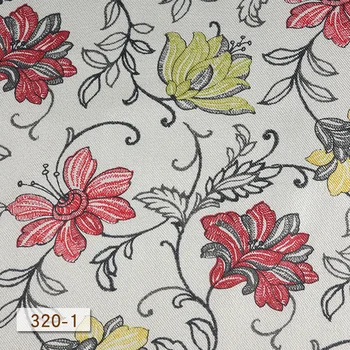 

1 Meter Linen Cotton Fabric 148cm Thick Flower Printed Stripe Sofa Cushion Cover DIY Cloth 10 Colors