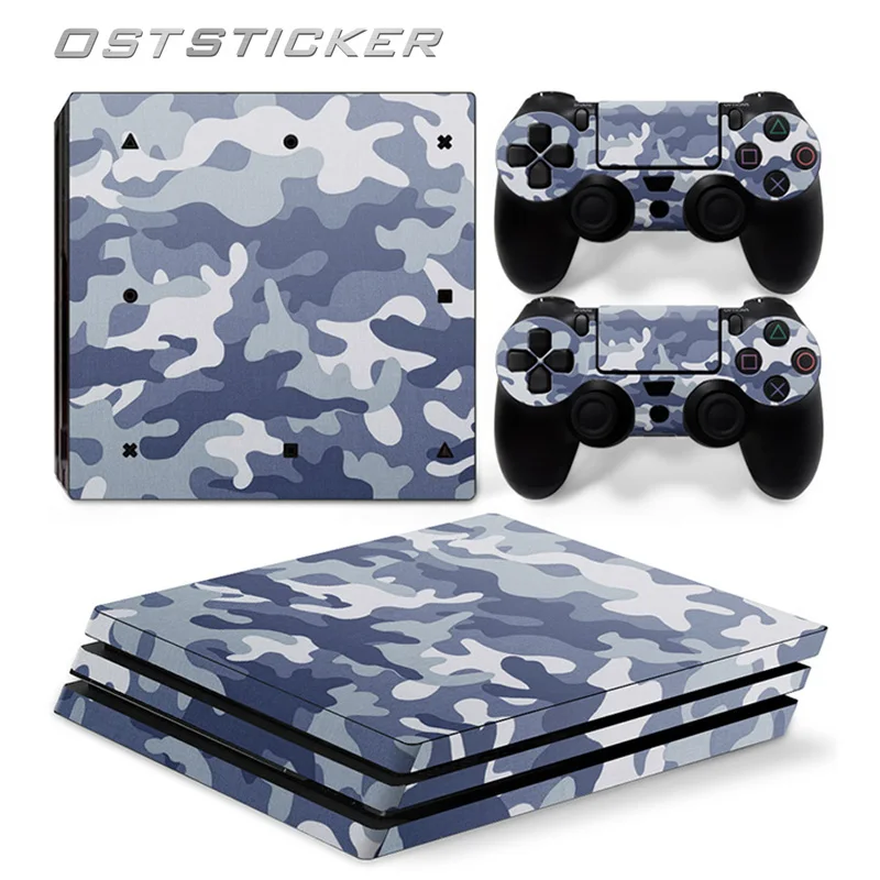 Бесплатная доставка белая камуфляжная наклейка OSTSTICKER для PS4 Pro скинов консоли Sony