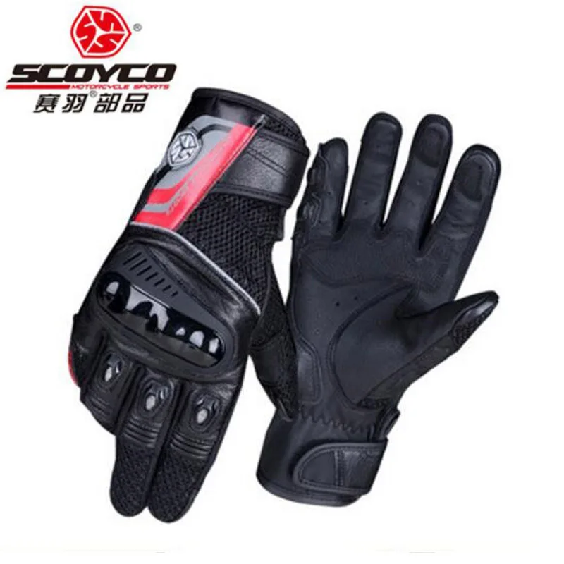 

New SCOYCO TG03 Summer breathable Motorcycle Riding Protective gloves Anti-fall glove Cowhide sheepskin Touch screen gloves