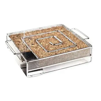 

Frame Charcoal Barbecue Smoker Round Cold Smoke Generator Outdoor Wood Chip Bbq Basket Tool For Grill