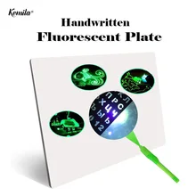 DIY Детская портативная флуоресцентная доска Рисование граффити доска почерк светодиодный электронный флуоресцентный свет доска А4