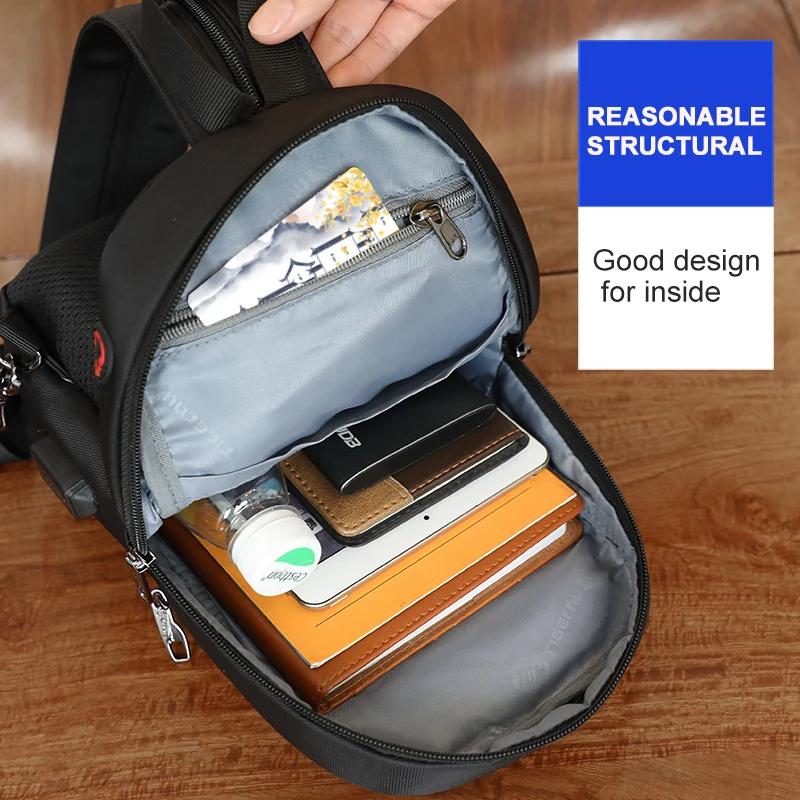 US $22.30 Tigernu High Quality Usb Charging 97 Ipad Men Splashproof Crossbody Bag Fashion Casual Messengers Bag For Men Bag Chest Bag
