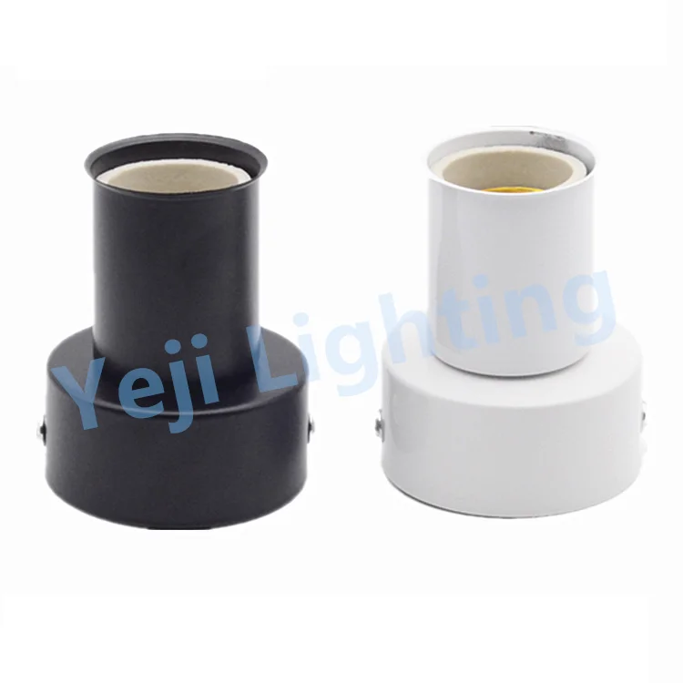 

Black white 6cm ceiling rose canopy with E27 socket ceramic lamp holder base cord set for chandeliers led bulb pendant lights