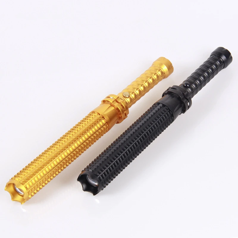 Telescoping Self Defense Baton Baseball Bat Flashlight Baton Q5