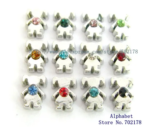 

mix color birthstone girl 12pcs wholesales floating locket charm fit for floating living memory locket FC432