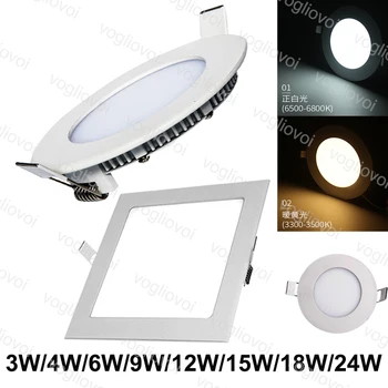 

Vogliovoi LED Downlights Ultra thin Recessed Led Ceiling Downlight Warm White Round Square Panel Light Indoor Lighting Lamps