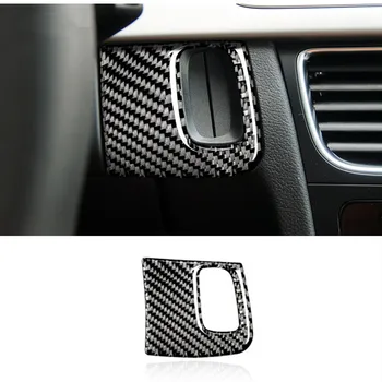 

Carbon Fiber Car Dashboard Keyhole Decorative Frame Cover Trim For Audi A4 B8 2010-2016 RHD LHD Interior Accessories