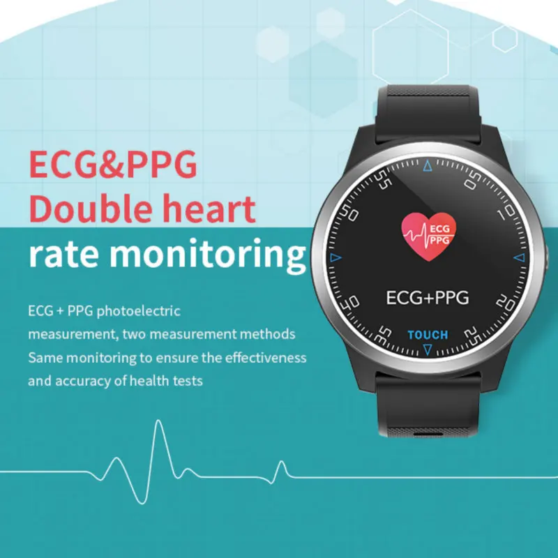 Умные часы ECG + PPG для мужчин монитор сердечного ритма артериального давления