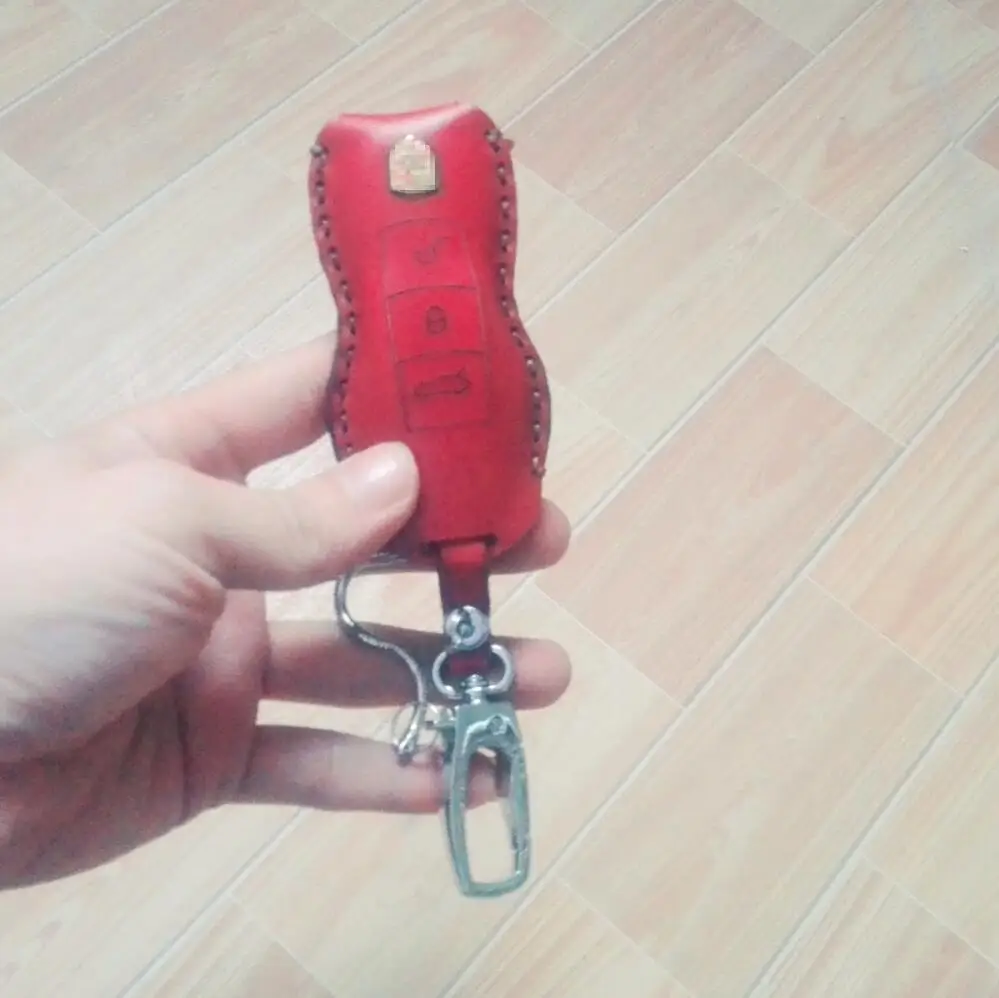 Genuine Leather Car Key Cases Shell Cover For Porsche Cayenne 911 996 Panamera Macan Boxster 986 987 981 Smart Keys-3