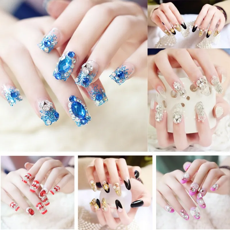 Arte do Unha da Arte do Unha Frete Grátis Natator Hotfix Ss20 1440 Pcs Lago Azul Bijoux Cristal Rhinstones Unha Gems Suprimentos Não 4 Strass e decorações