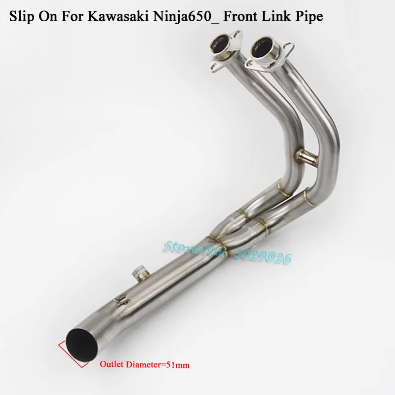 Ninja650 Link Pipe Slip On For Kawasaki 650 Ninja 650 Motorcycle Modified Muffler Exhaust Header