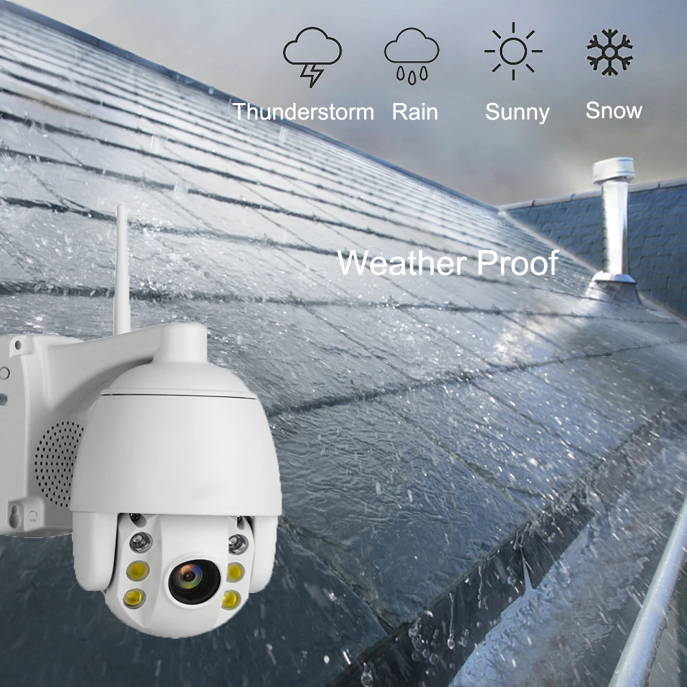 Мини ip камера WIFI PTZ 5X Zoom 1080P HD 2MP беспроводная безопасность наружная скоростная