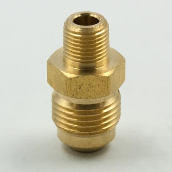 

2pcs Brass Tube Fitting SAE 45 Degree Flare Adapter 1/4" 5/16" 3/8" 1/2" SAE Male x 1/4" NPT Male Quick Connector