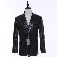 Модный деловой мужской пиджак на двух пуговицах, шерсть+ Змеиный узор, блейзер, мужской пиджак, приталенный, высокое качество, ручной работы, Свадебный Топ