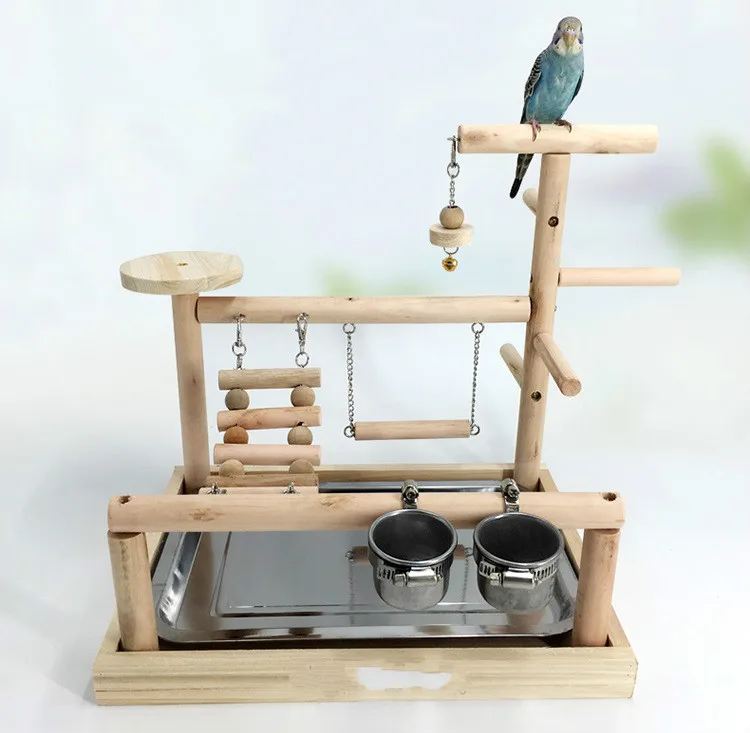 Товары для птиц твердый деревянный насест для попугая игровое поле Интерактивная рамка для обучения птица стоячая полка палка ZP7021022