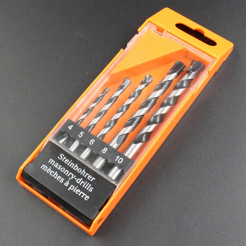 5pc/Set PVC metal Compact Drill Bit Multi Construction Round Shank