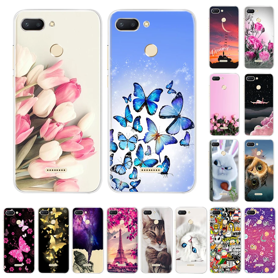 

Silicone Phone Case For Xiaomi Redmi 6 GO Cases Housing Soft Covers For Xiaomi Redmi 6 GO Bumper Painted Covers Slim Cute