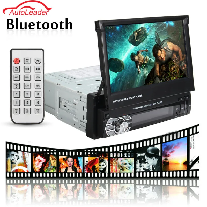 

7 Inch Steering Wheel Control Car Radio 1 DIN In Dash Stereo FM/AUX/USB/TF/Bluetooth MP5 MP4 Player
