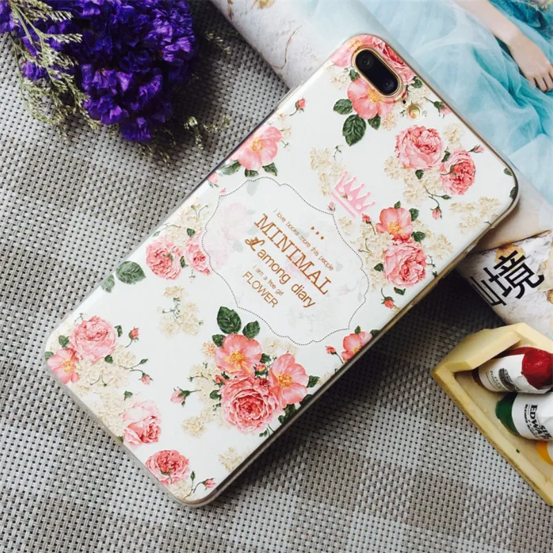 Рельефный чехол для телефона с рисунком iphone 6 s Puls 7 8 Plus 5 5S X цветной модный 3D олень